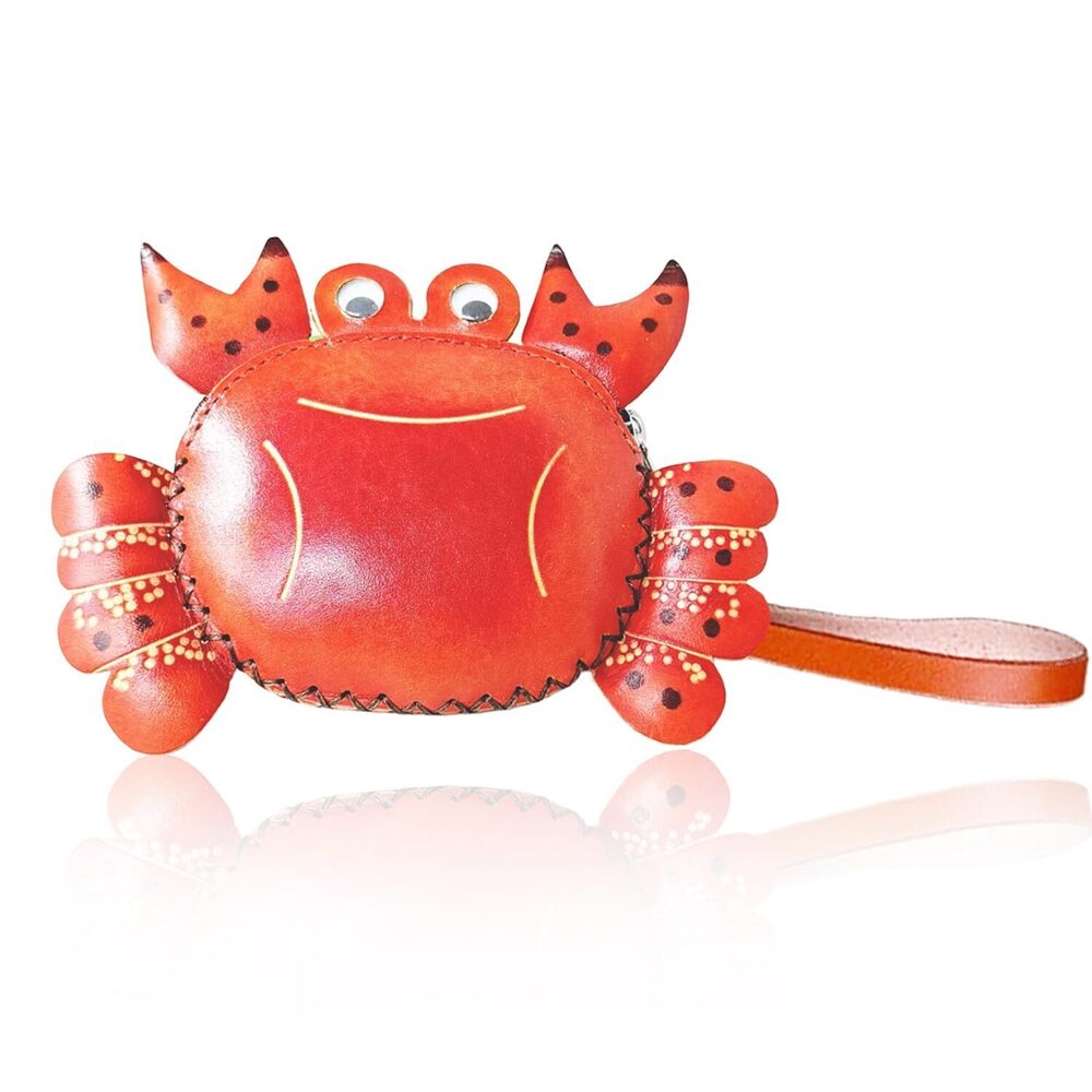 6845 Crab Coin Purse Animal Cartoon Change Pouch Handcrafted Change Pouch